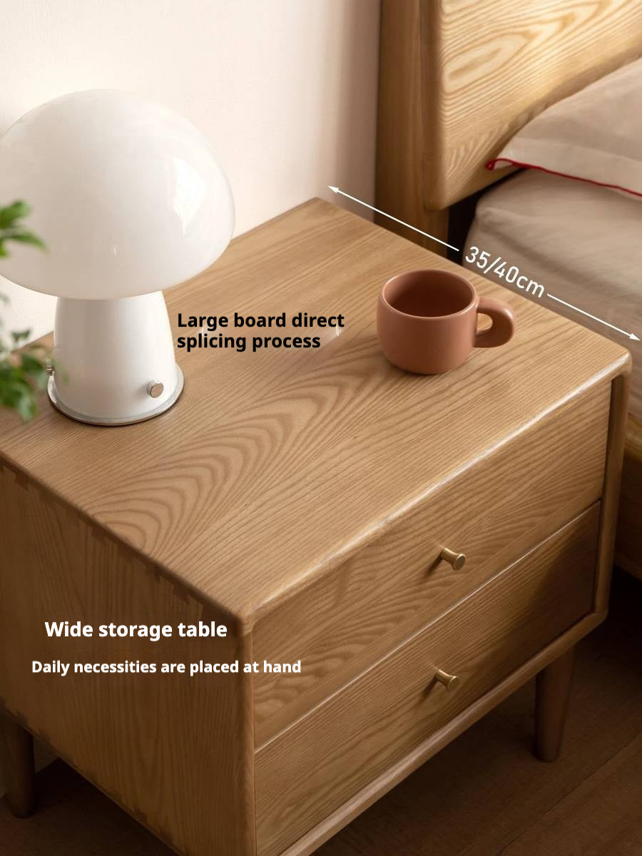 Ash, Cherry Solid Wood Modern Style Nightstand