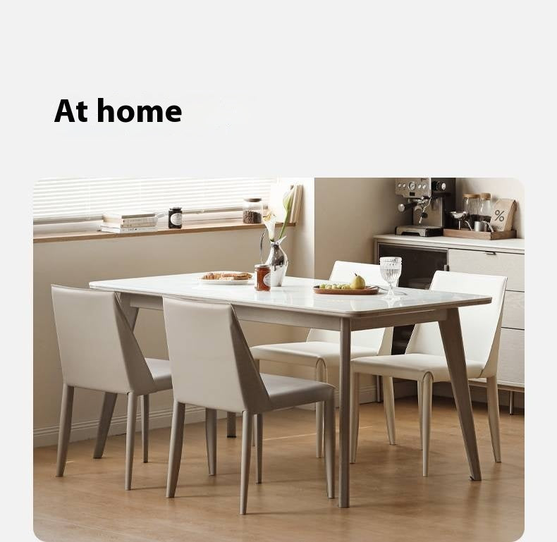 Set pcs 4 Leather Soft Nordic Style Dining Chair