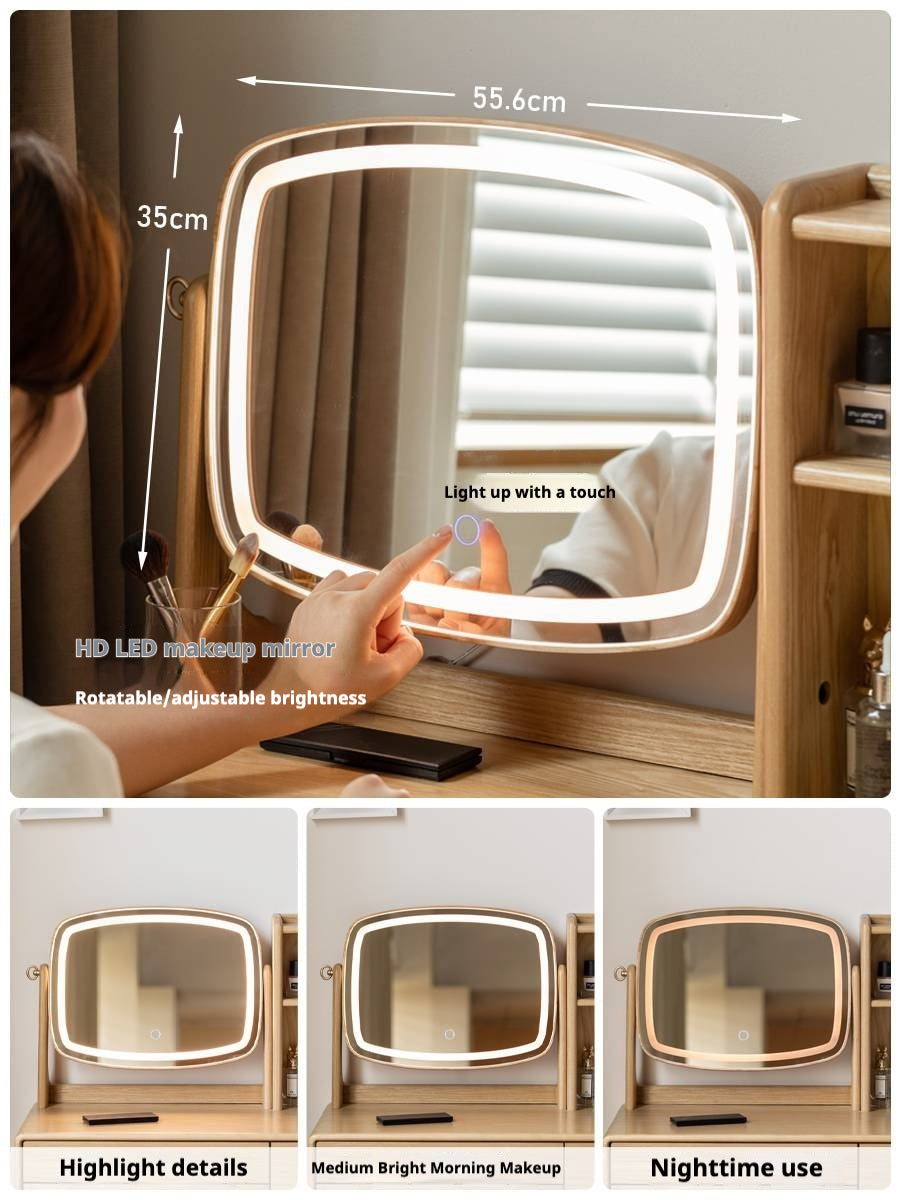 Ash Solid Wood Modern Style Dressing Table Multi Functional