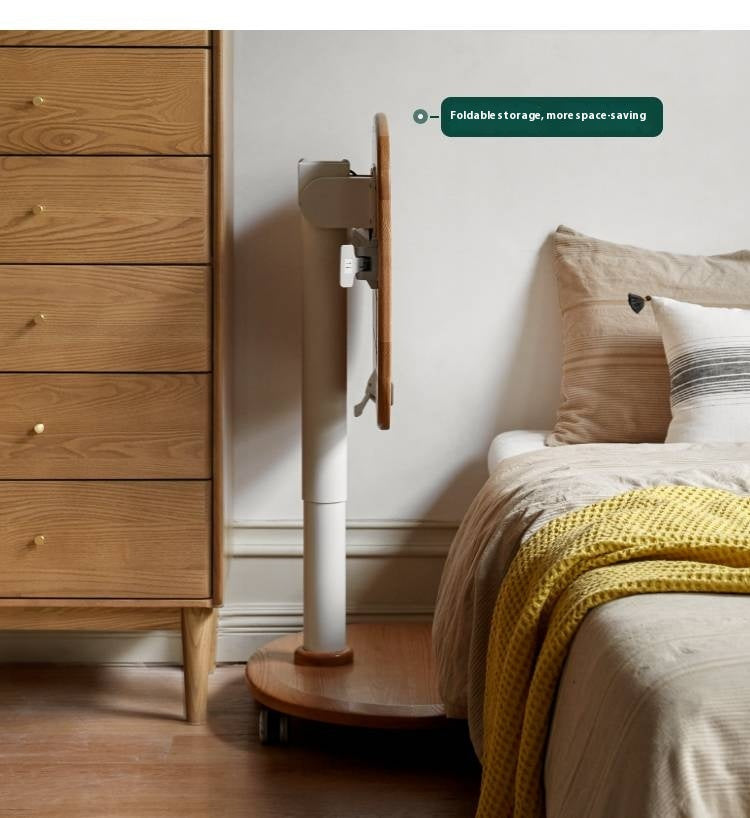 Oak Solid Wood Mobile Standing Desk