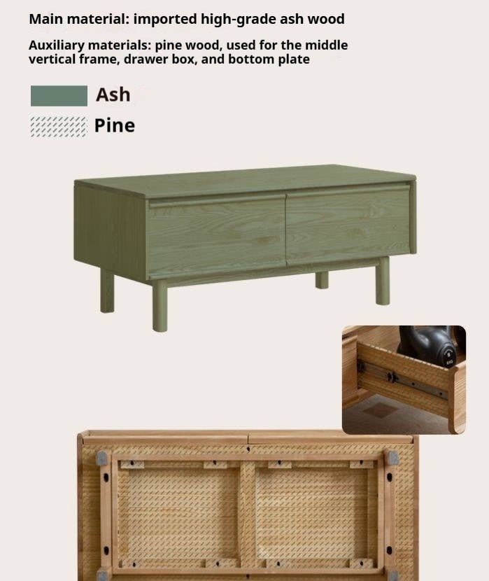 Ash, Oak Solid Wood Solid Wood Tea Table