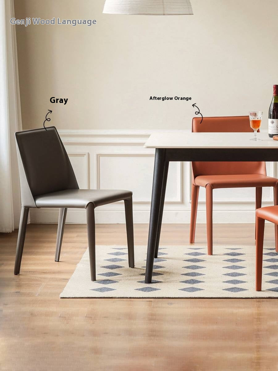 Set pcs 4 Leather Soft Nordic Style Dining Chair