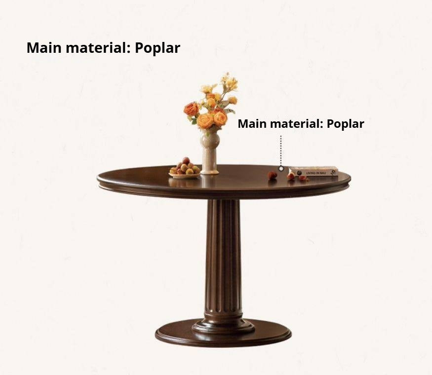 Poplar Solid Wood Dining Table American Retro