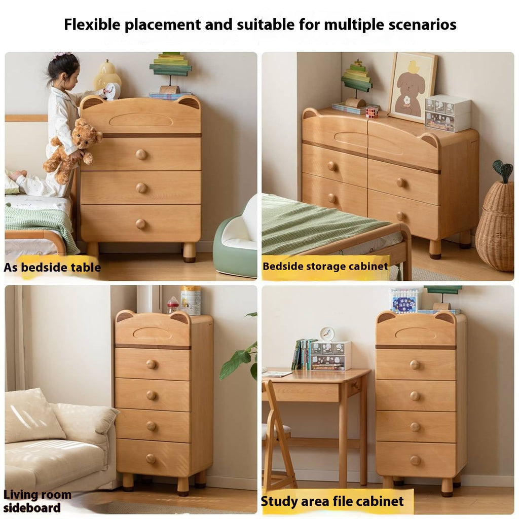 Beech Solid Wood Childrens Drawer