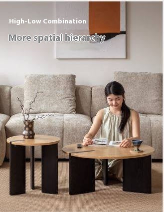 Ash Solid Wood Wabi Sabi Style Creative Coffee Table