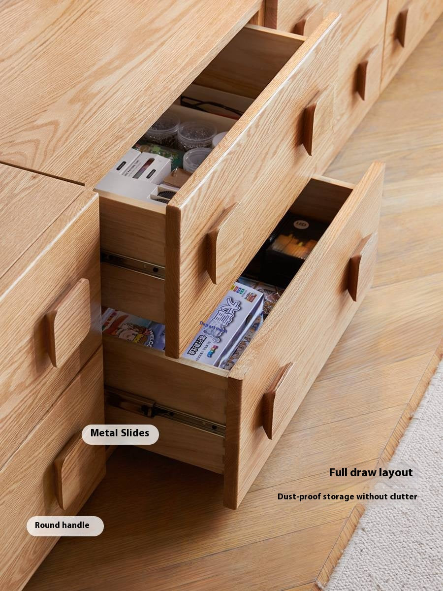 Oak, Ash Solid Wood Modern TV Stand