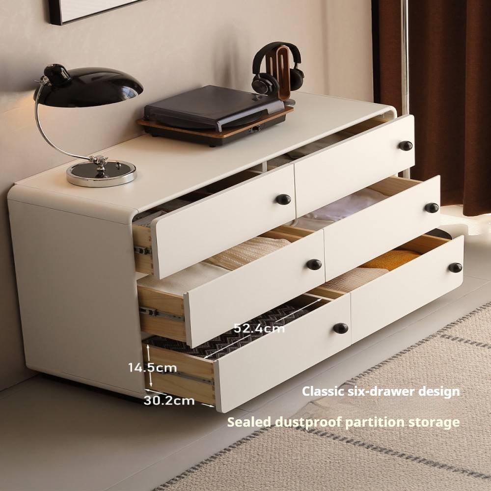 Solid Rubberwood Modern Drawer Chest