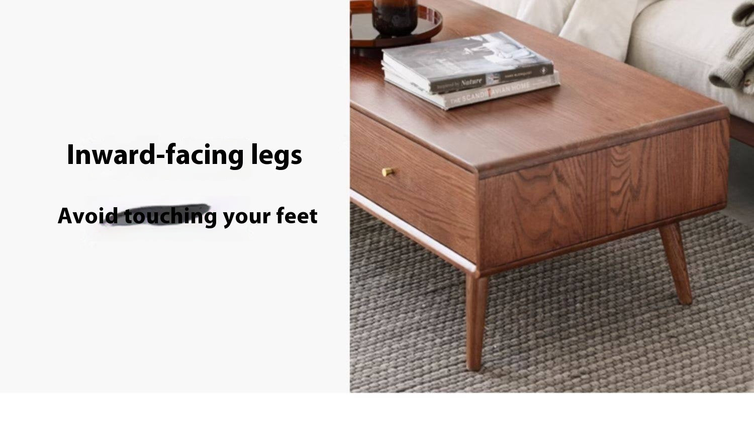 Oak Solid Wood Nordic Modern Style Coffee Table