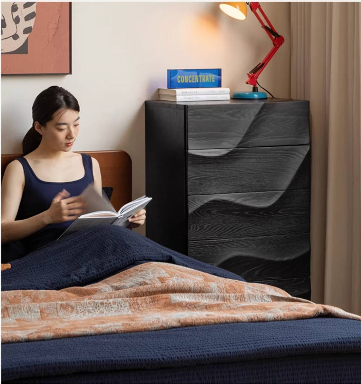 Oak Solid Wood Bauhaus Chest of Drawers