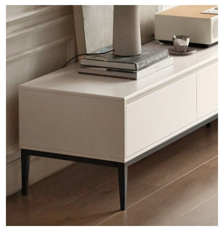 Poplar Solid Wood Cream Style TV Cabinet