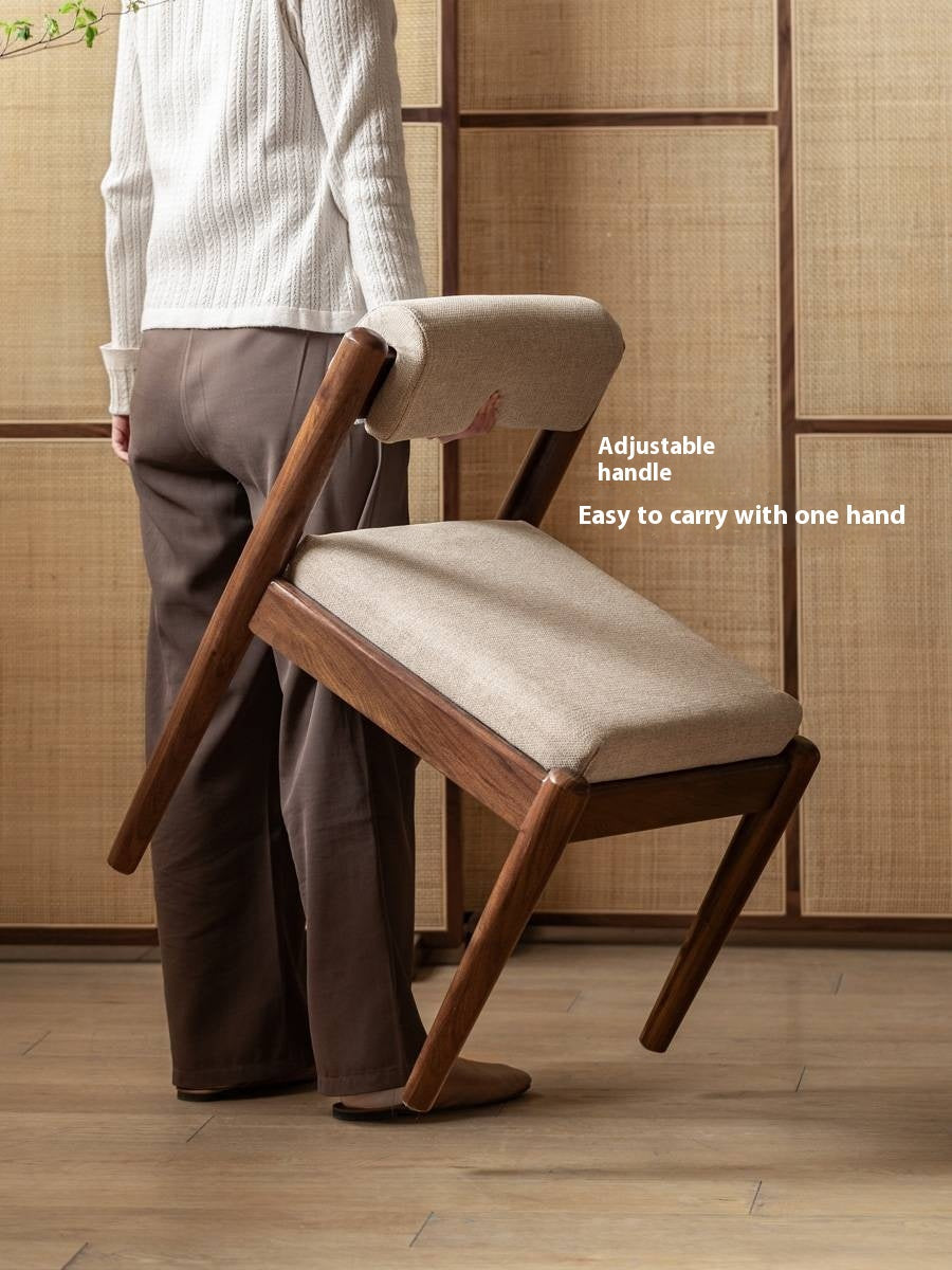 Black Walnut, Oak Solid Wood Tea Chair