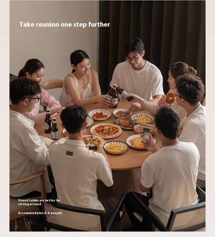 Ash Solid Wood Round Dining Table