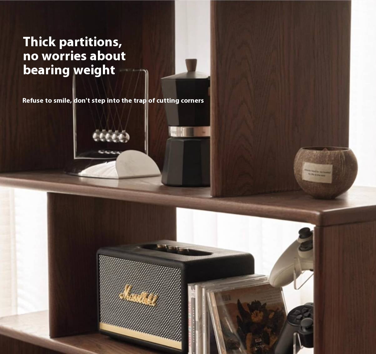 Oak Solid Wood Modern Minimalist Style Bookshelf