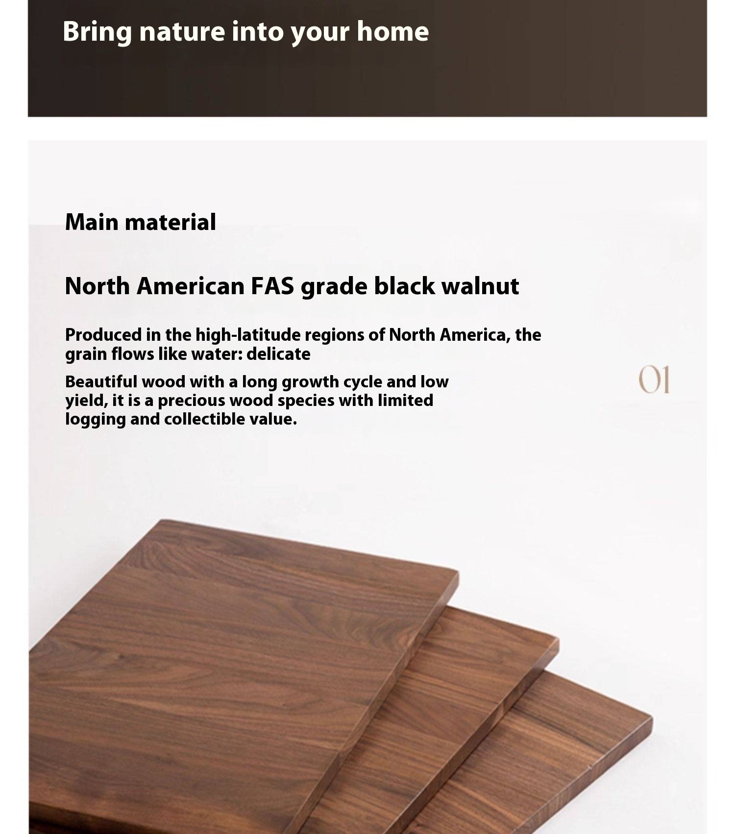 Set 4 pcs Black Walnut, Ash, Oak Solid Wood Dining Chair