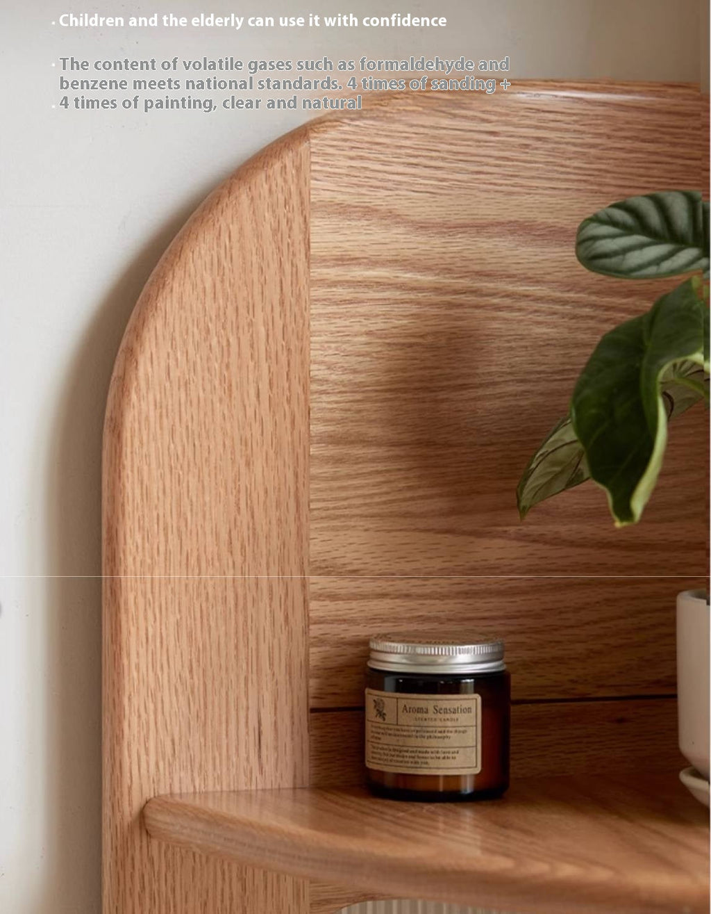 Oak, Ash Solid Wood Corner Bookshelf