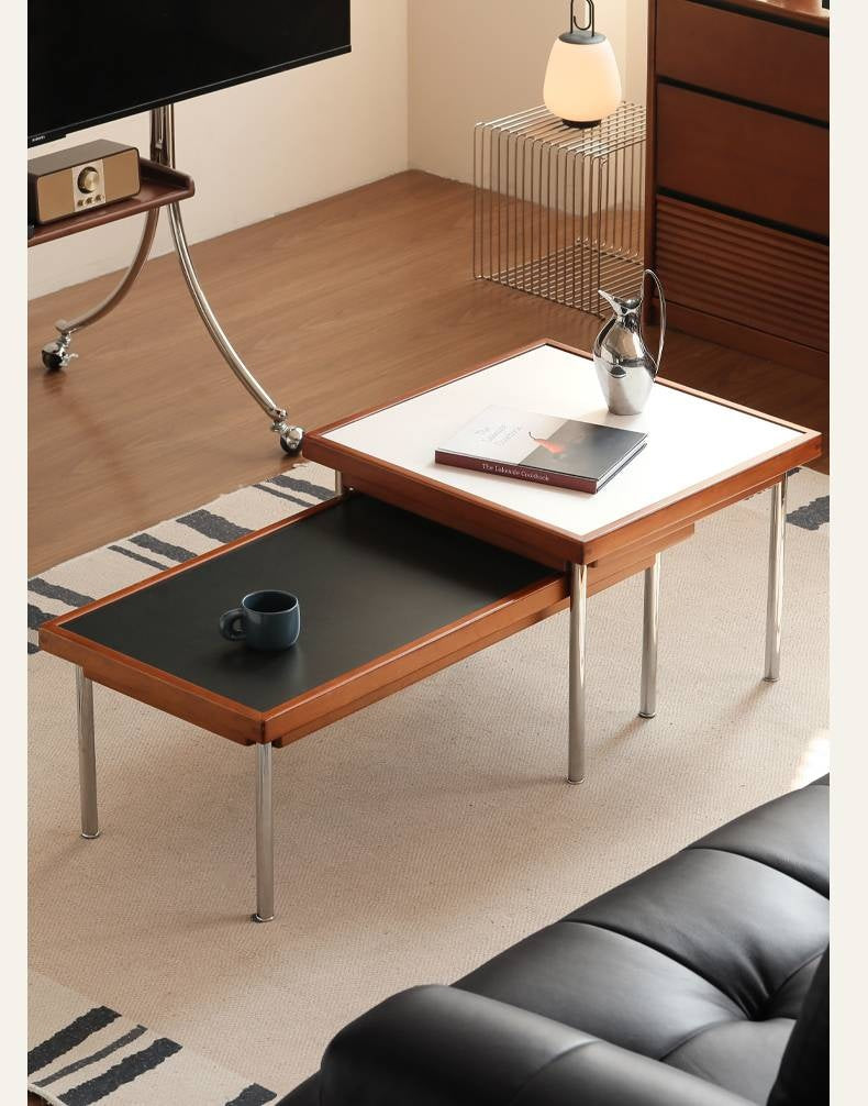 Poplar Solid Wood Ancient Square Tea Table