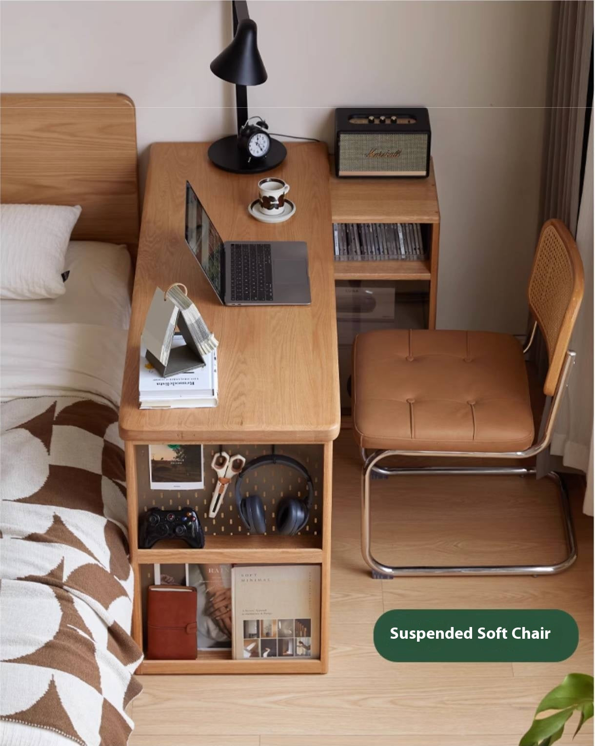 Oak Solid Wood Corner Office Desk