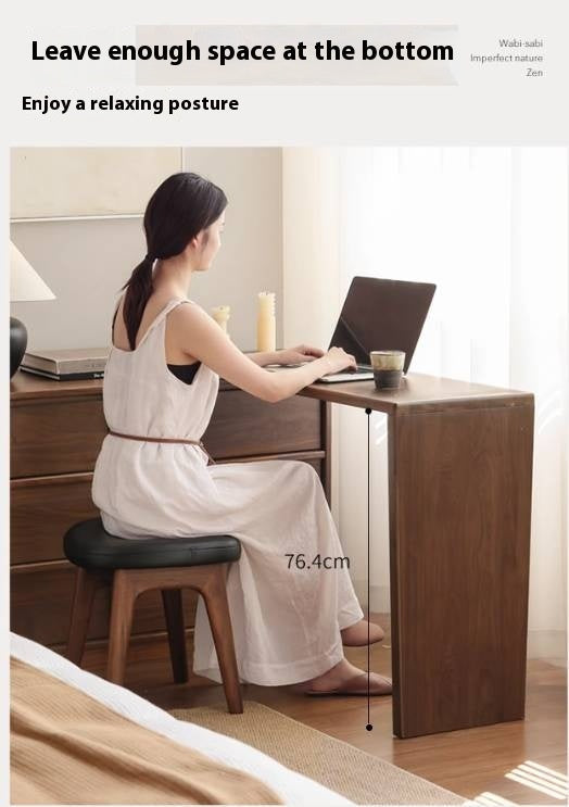 Black Walnut Solid Wood Light Luxury Dressing Table