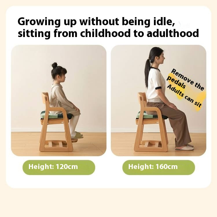 Beech Solid Wood Washable Kids Soft Chair