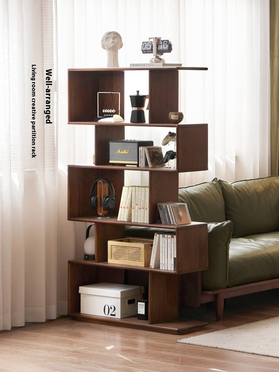 Oak Solid Wood Modern Minimalist Style Bookshelf